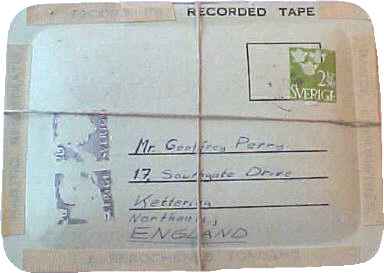 Mailing box for 1968 Soyuz-3 tape